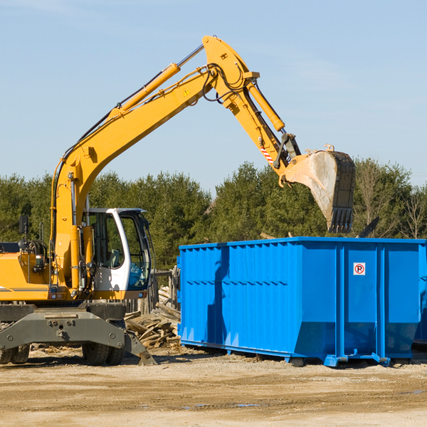 can i choose the location where the residential dumpster will be placed in Crossville AL